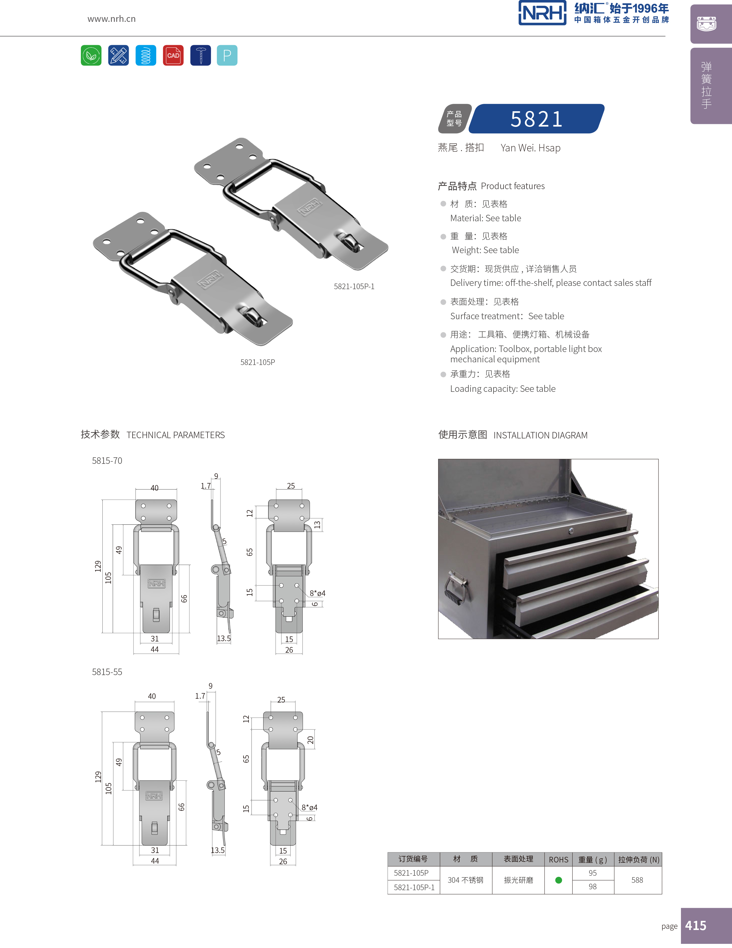 保險香蕉操逼视频5821-105P手術盒不鏽鋼鎖扣_鎖扣鎖定製_NRH香蕉成人网站视频香蕉操逼视频 