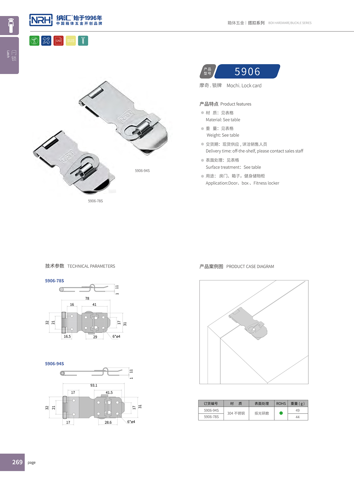 香蕉成人网站视频/NRH 5906-94K 儀表箱鎖扣