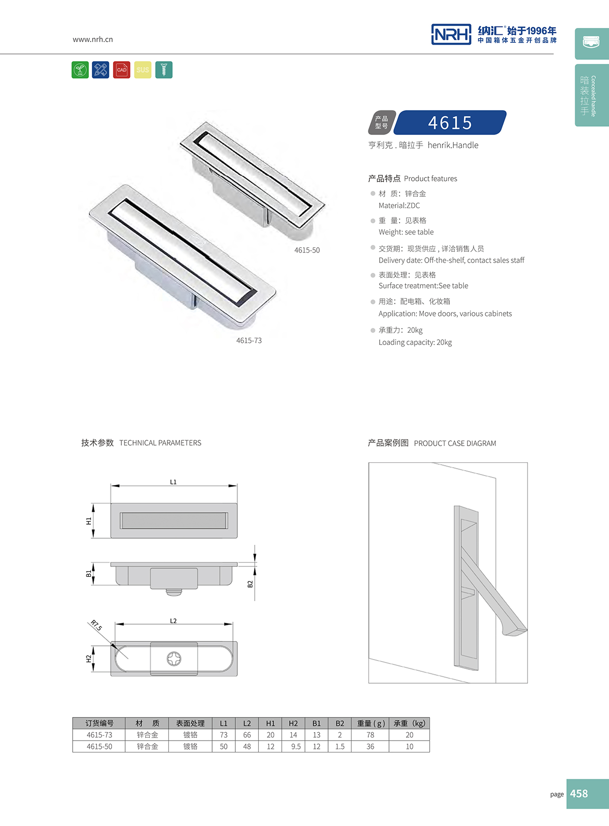 香蕉成人网站视频/NRH 4615-73 鋁箱提手