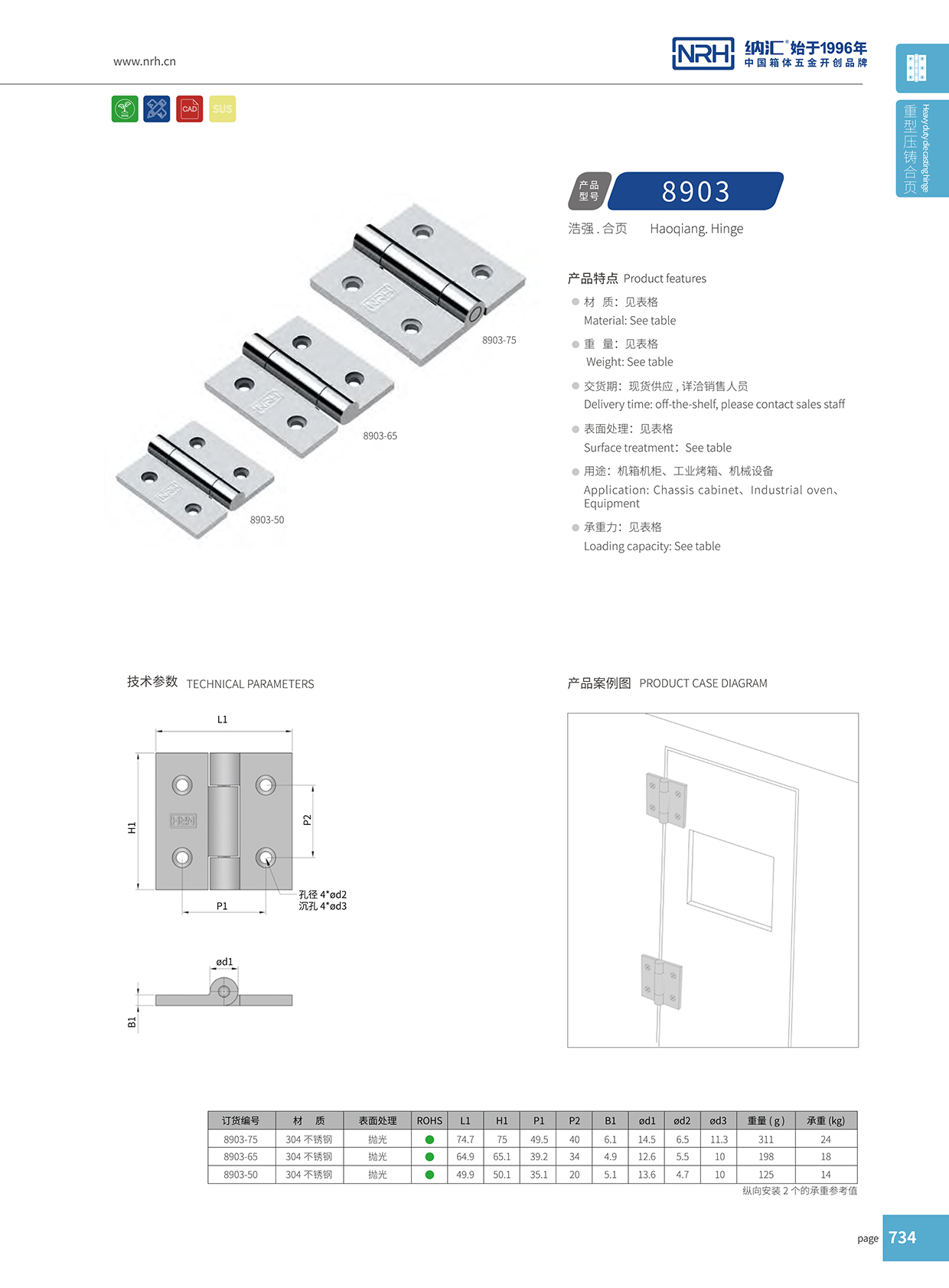  香蕉成人网站视频/NRH 8903-75 電子儀器鉸鏈