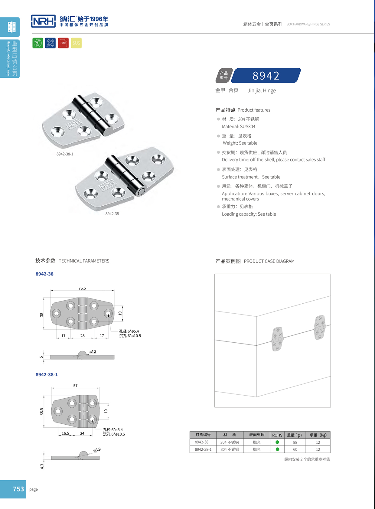 香蕉成人网站视频/NRH 8942-38 五金工業鉸鏈