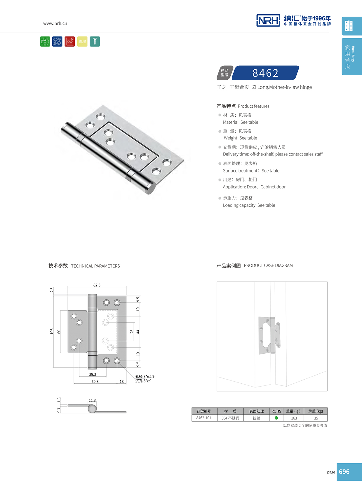  香蕉成人网站视频/NRH 8462-101 包裝箱鉸鏈